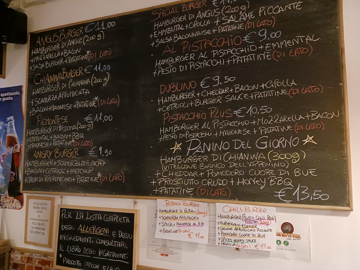 Menu Carnivorous Panineria Hamburgheria-1